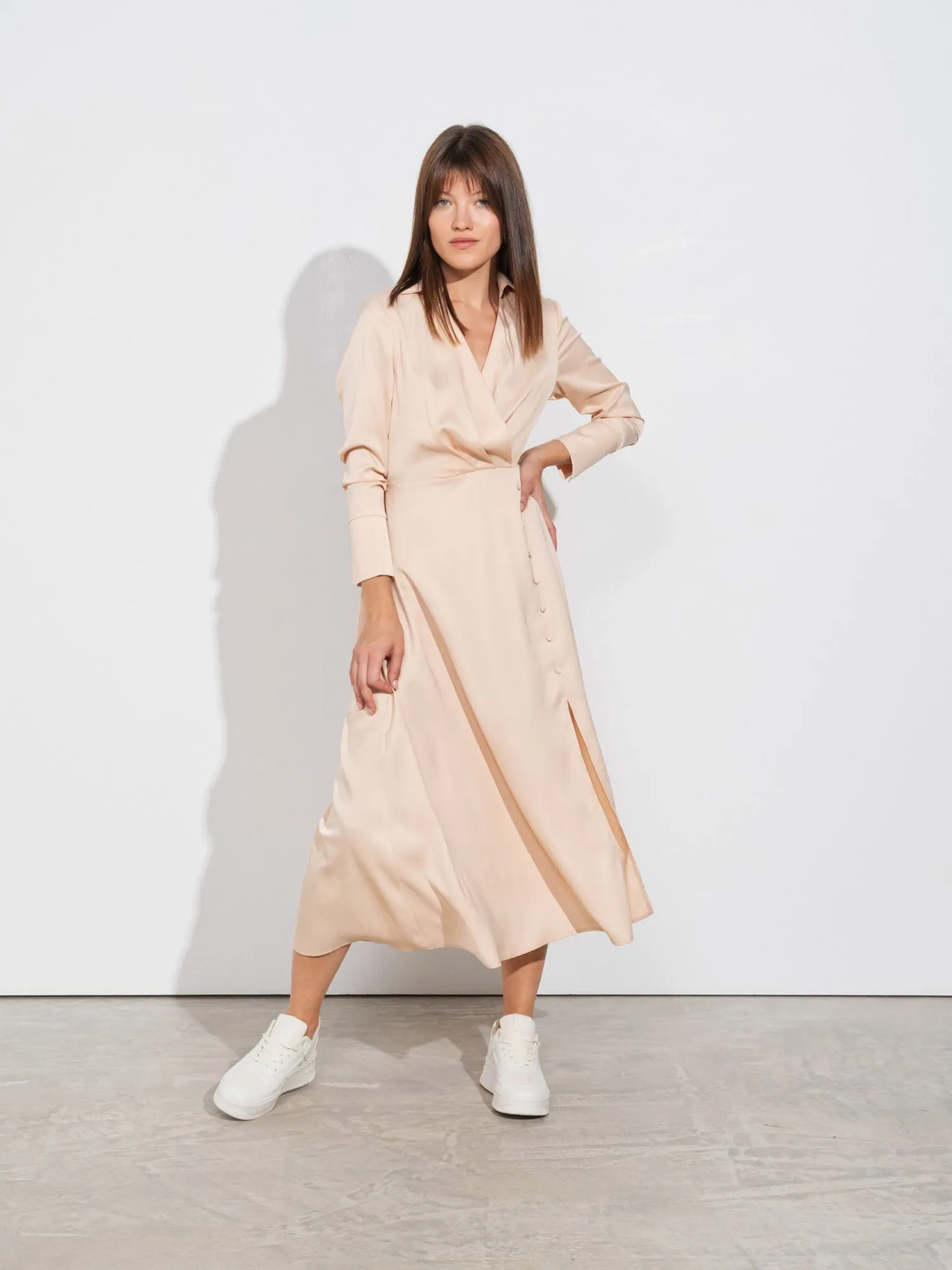 SMF Long Satin Dress